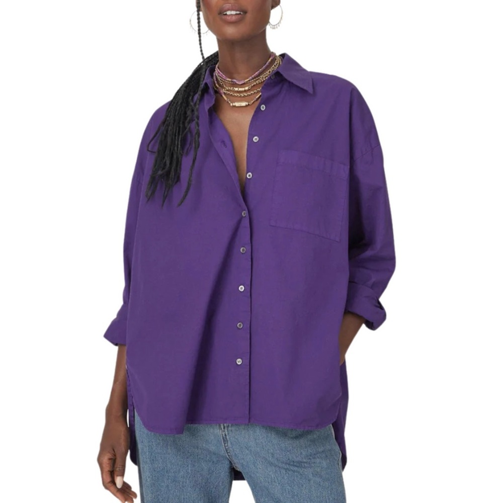 XÍRENA Sydney Aster Shirt Sz XS In Royal Purple